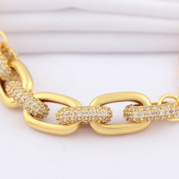 14k gold diamond bracelet - Picture 2 of 8